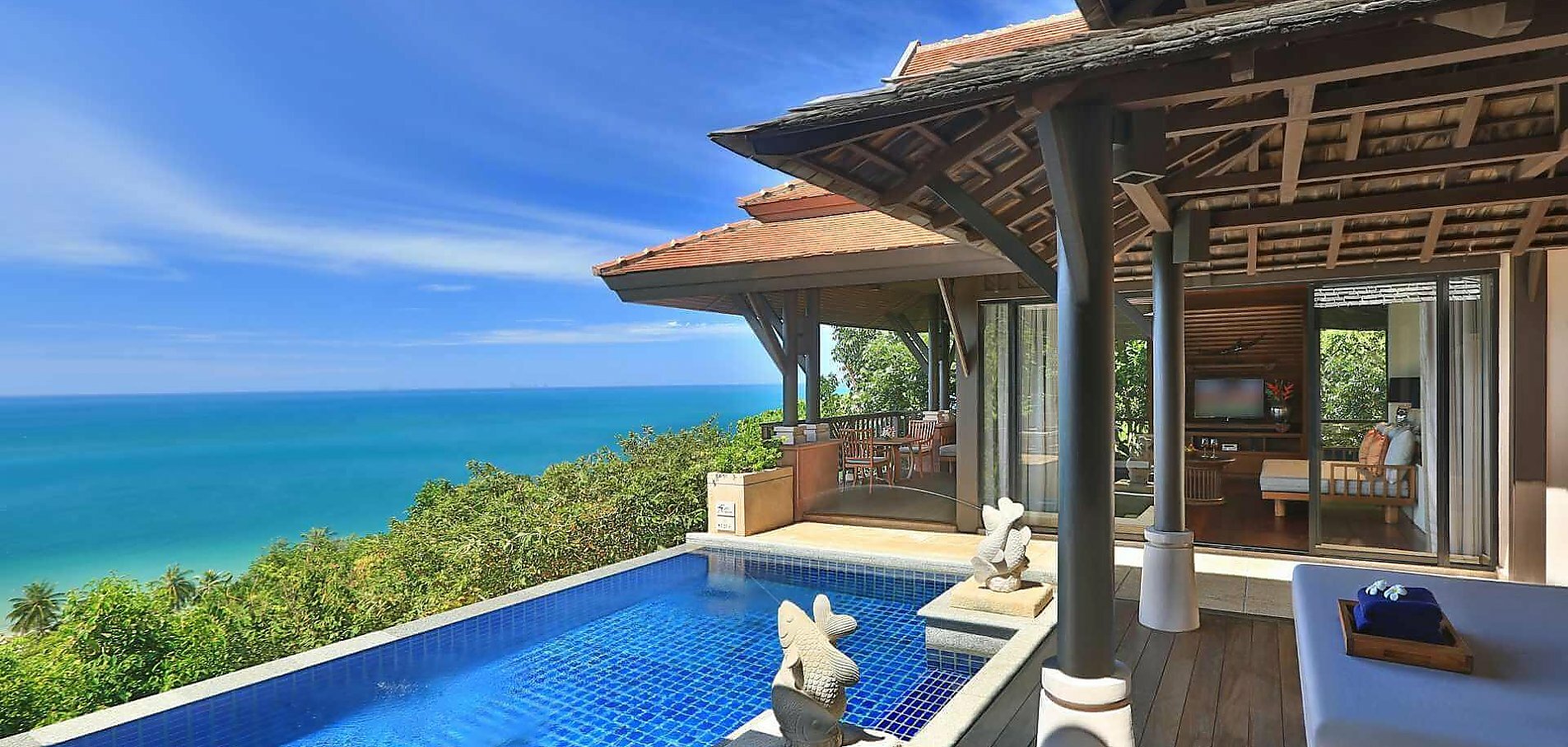 Udsigten fra Hillside One-Bedroom Pool Villa over Pimalai Koh Lantas bugt